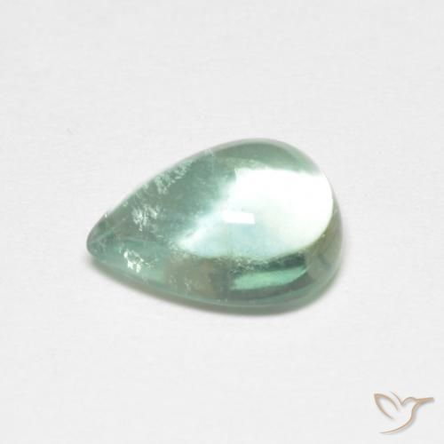 Fluorite Gemstone in 9 x 7 mm (calibrated) Size for Sale, Fluorite Stone in Light Blue Green Color