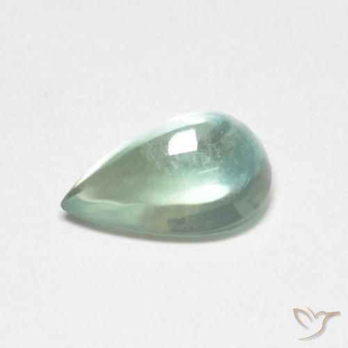 Fluorite Gemstone in 9.6 x 6 mm Size for Sale, Fluorite Stone in Light Blue Green Color