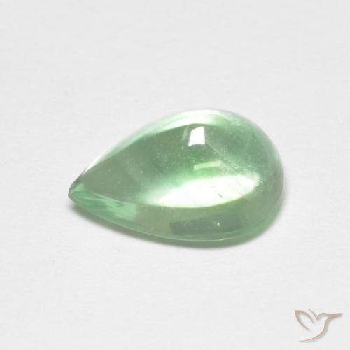 Fluorite Gemstone in 10 x 7 mm (calibrated) Size for Sale, Fluorite Stone in Pale Yellowish Green Color