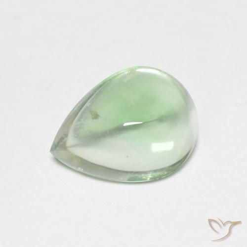 2.74 ct Green Fluorite Stone, Natural Fluorite in Pear Cabochon Shape for Sale