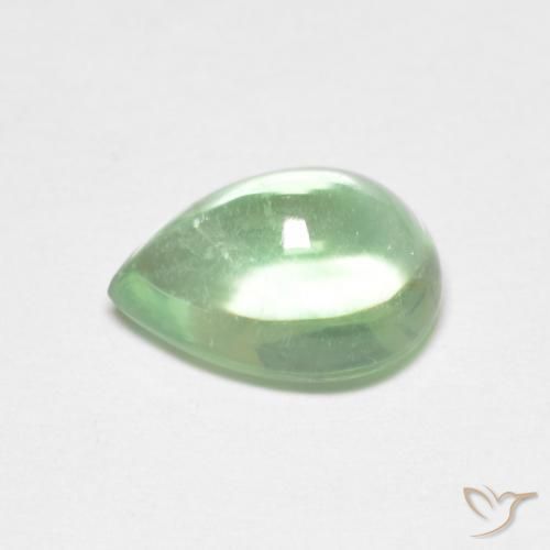 Fluorite Gemstone in 10 x 7 mm (calibrated) Size for Sale, Fluorite Stone in Light Green Color