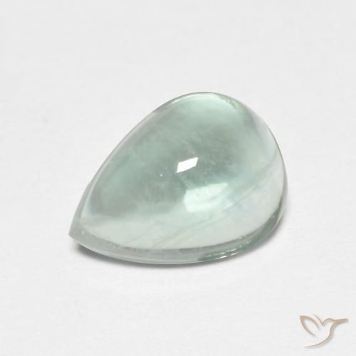 2.69 ct Turquoise Fluorite Stone, Natural Fluorite in Pear Cabochon Shape for Sale