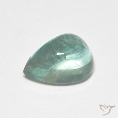 Fluorite Gemstone in 9 x 7 mm (calibrated) Size for Sale, Fluorite Stone in Bluish Green Color