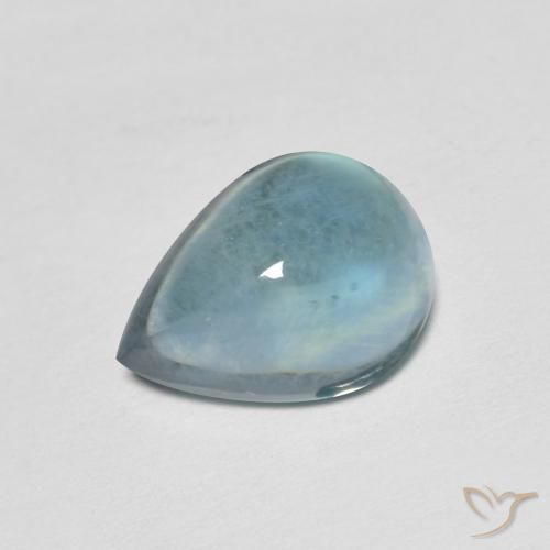 2.87 ct Turquoise Fluorite Stone, Natural Fluorite in Pear Cabochon Shape for Sale