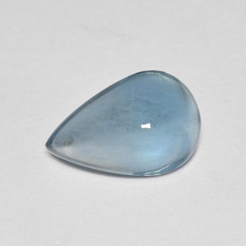 Fluorite bleu-vert de 2,62 ct, taille poire de 10,2 x 6,7 mm d'Inde, Photo A