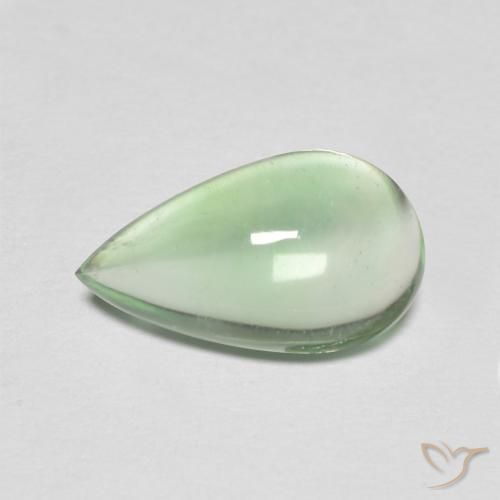Fluorite verte de 2,66 ct, taille poire de 11,3 x 6,6 mm d'Inde, Photo A