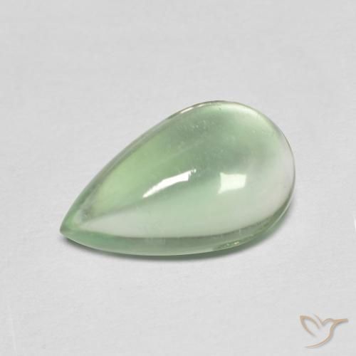 2.66 ct Green Fluorite Stone, Natural Fluorite in Pear Cabochon Shape for Sale