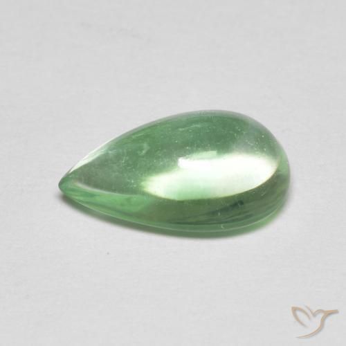 Fluorite Gemstone in 11.3 x 6.6 mm Size for Sale, Fluorite Stone in Light Green Color