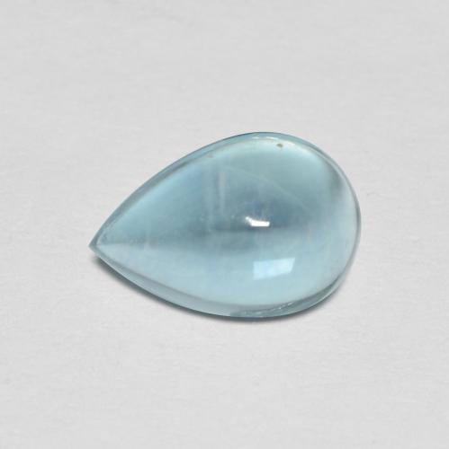 Fluorite bleu-vert de 2,15 ct, taille poire de 9,7 x 6,6 mm d'Inde, Photo A