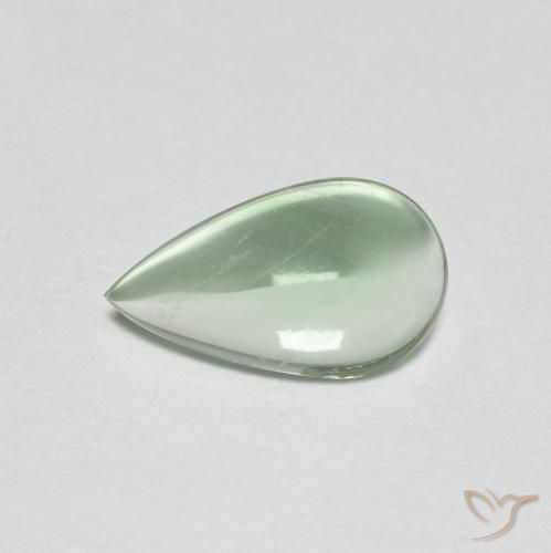 Fluorita Cabujón Pera de 1,98 ct de India, Dimensión 10,1 x 5,8mm, Claridad Transparente, Piedra preciosa natural No tratado, 1 pieza de Fluorita en color Menta claro, Dureza Mohs de 4, Photo A
