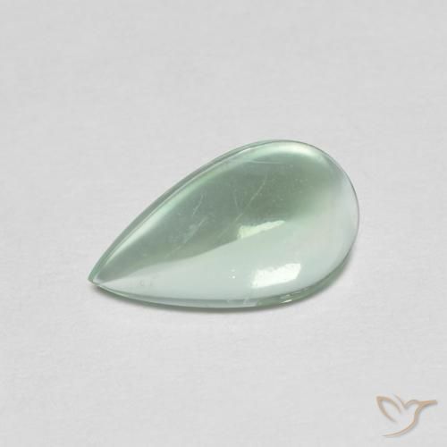 1.98 ct Green Fluorite Stone, Natural Fluorite in Pear Cabochon Shape for Sale