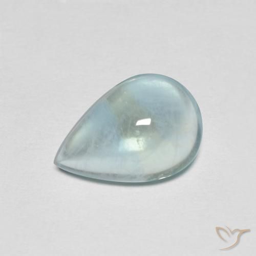 2.10 ct Turquoise Fluorite Stone, Natural Fluorite in Pear Cabochon Shape for Sale