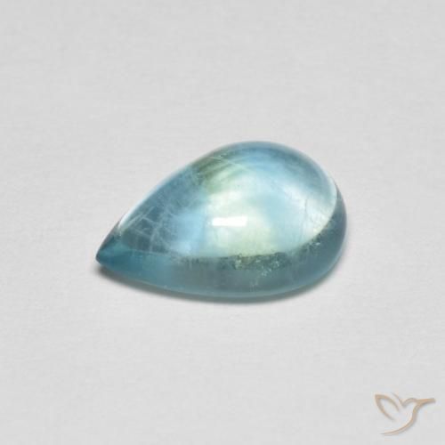 Fluorite Gemstone in 10 x 7 mm (calibrated) Size for Sale, Fluorite Stone in Light Blue Green Color