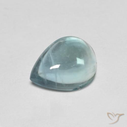 1.95 ct Turquoise Fluorite Stone, Natural Fluorite in Pear Cabochon Shape for Sale