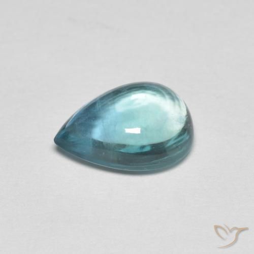 Fluorite Gemstone in 9 x 7 mm (calibrated) Size for Sale, Fluorite Stone in Light Blue-Green Color