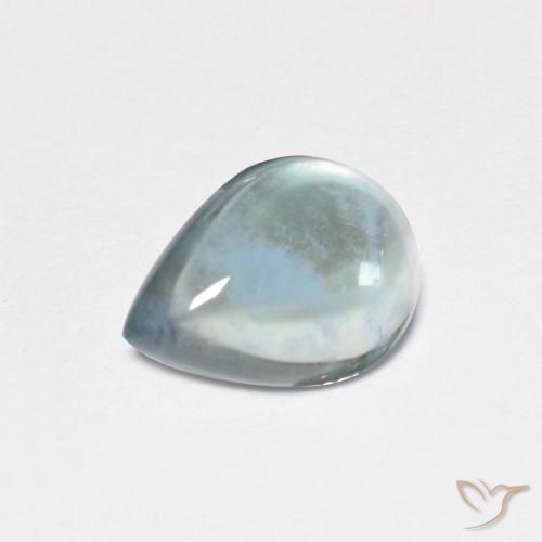 2.08 ct Turquoise Fluorite Stone, Natural Fluorite in Pear Cabochon Shape for Sale