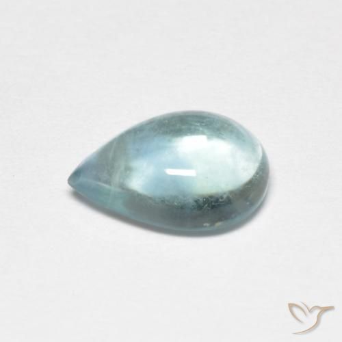 Fluorite Gemstone in 9.8 x 6.6 mm Size for Sale, Fluorite Stone in Light Blue-Green Color