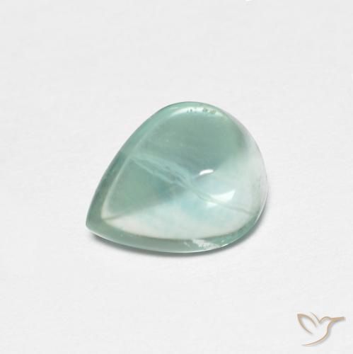 1.86 ct Turquoise Fluorite Stone, Natural Fluorite in Pear Cabochon Shape for Sale
