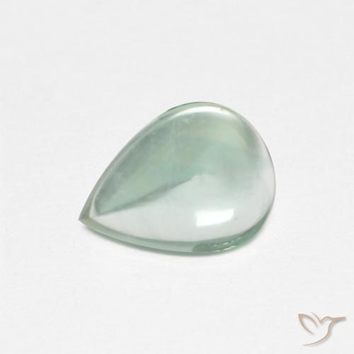 2.27 ct Turquoise Fluorite Stone, Natural Fluorite in Pear Cabochon Shape for Sale