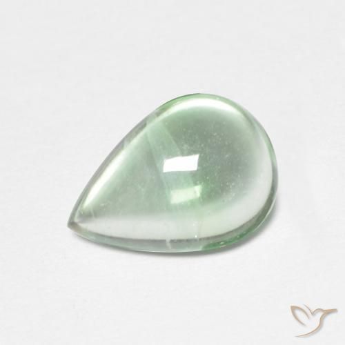 2.38 ct Green Fluorite Stone, Natural Fluorite in Pear Cabochon Shape for Sale