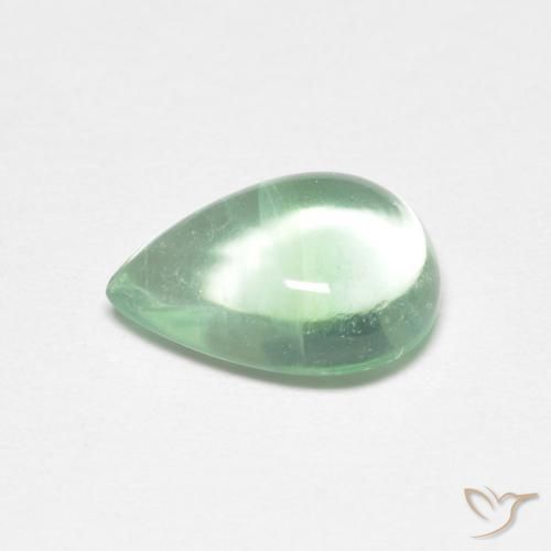 Fluorite Gemstone in 10 x 7 mm (calibrated) Size for Sale, Fluorite Stone in Light Green Color