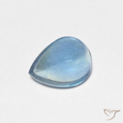 Fluorite turchese taglio pera da 1,65 ct dall'India, dimensione 8,5 x 6,3mm, pietra preziosa naturale non trattati , purezza Transparent, Fluorite Cabochon pera da 1 pz, durezza Mohs di 4, Photo A