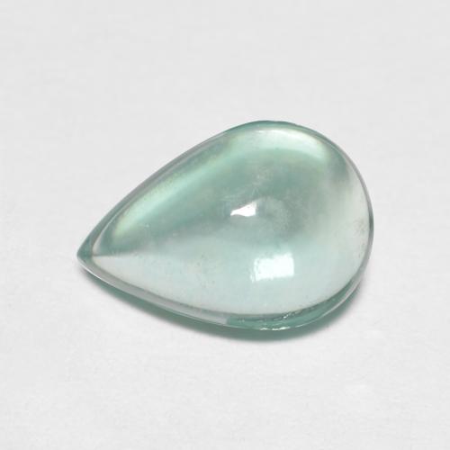 来自印度 2 克拉梨形绿松石萤石,尺寸 8,9 x 6,2 mm 毫米,天然宝石,透明 净度,1 颗非常浅的蓝绿色萤石,莫氏硬度为 4, Photo A