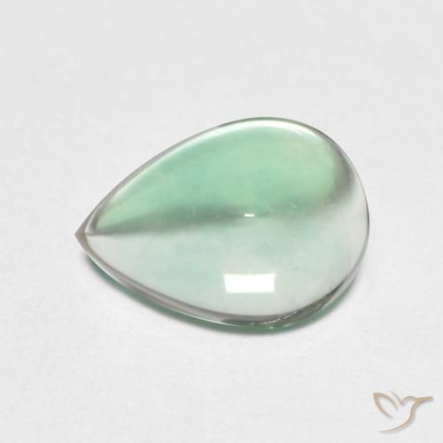 2.32ct Natural Light Blue Green Fluorite, Pear Shape, Transparent