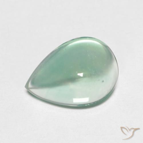 2.32 ct Turquoise Fluorite Stone, Natural Fluorite in Pear Cabochon Shape for Sale