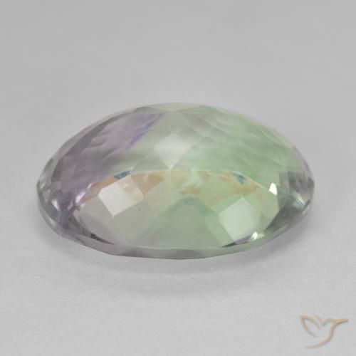 Fluorite Gemstone in 20 x 15 mm (calibrated) Size for Sale, Fluorite Stone in Multicolor Color