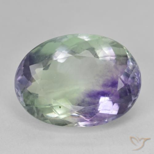 Fluorita suelta de talla ovalada de 22,18 ct, 19,8 x 14,5 mm de la India, Photo A