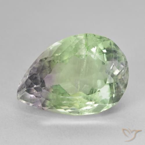 13.84ct Natural Multicolor Fluorite, Pear Shape, SI-I1