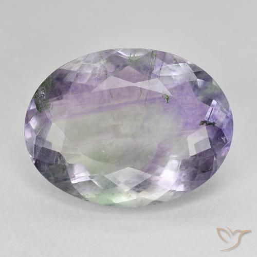 14.99ct Natural Multicolor Fluorite, Oval, SI