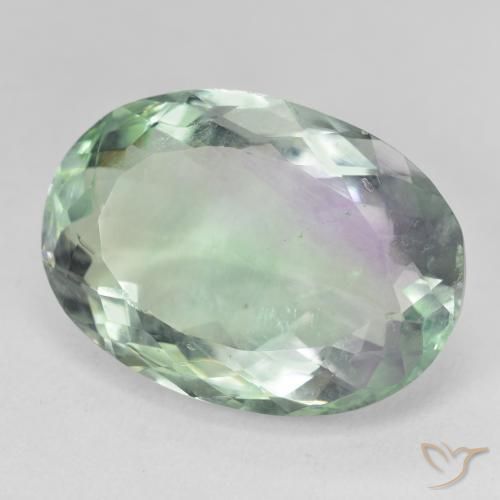 28.28 ct Multicolor Fluorite Stone, Natural Fluorite in Oval Facet Shape for Sale