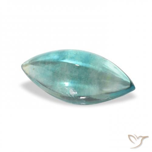 4.41 ct Turquoise Fluorite Stone, Natural Fluorite in Marquise Cabochon Shape for Sale