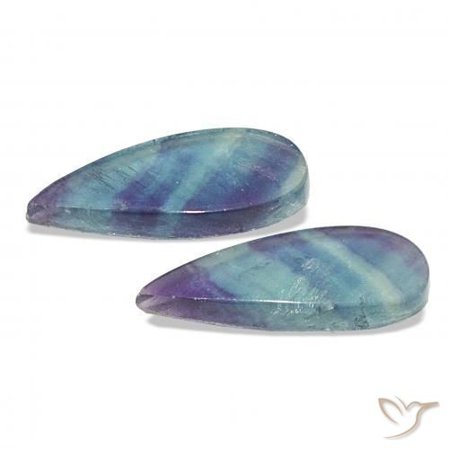 Fluorite Gemstones in 22 x 9.7 mm Size for Sale, Fluorite Stones in Multicolor Color