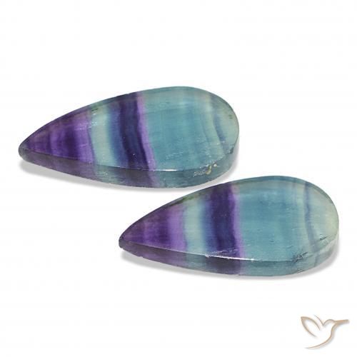 Fluorite Gemstones in 23.1 x 13 mm Size for Sale, Fluorite Stones in Multicolor Color