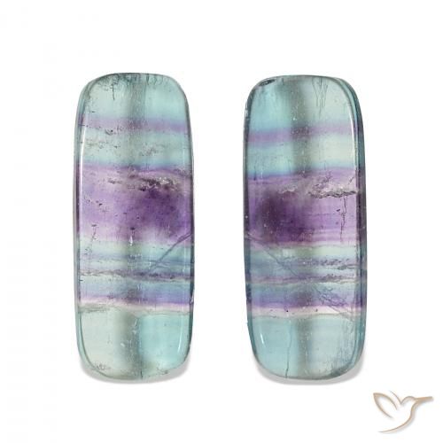 43.79ctw Multicolor Fluorite, Baguette, Transparent
