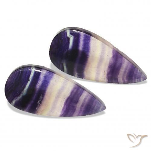 21.16 ctw Multicolor Fluorite Stones, Natural Fluorite in Pear Cabochon Shape for Sale