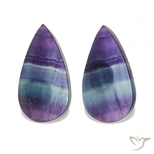 17.44ctw Multicolor Fluorite, Pear Shape, Transparent