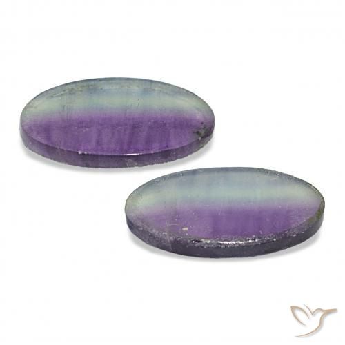 Fluorite Gemstones in 19.3 x 11.8 mm Size for Sale, Fluorite Stones in Multicolor Color