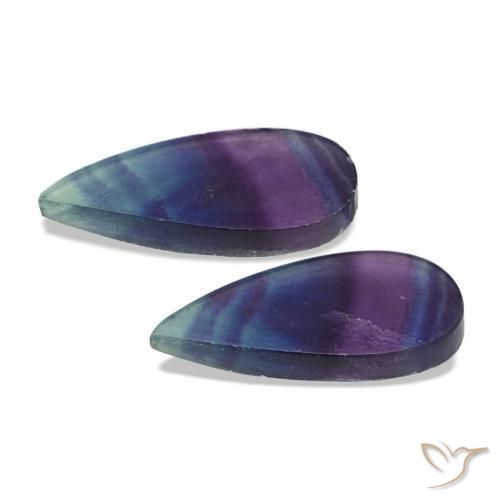 Fluorite Gemstones in 22.9 x 12.1 mm Size for Sale, Fluorite Stones in Multicolor Color