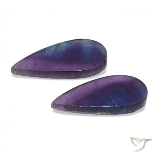 Fluorite Gemstones in 22.7 x 12 mm Size for Sale, Fluorite Stones in Multicolor Color