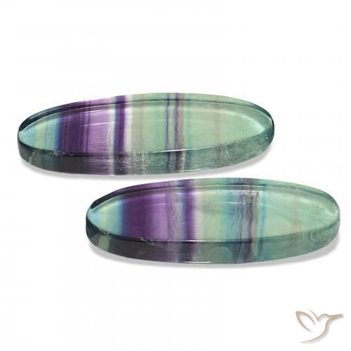 Fluorite Gemstones in 35.9 x 14.3 mm Size for Sale, Fluorite Stones in Multicolor Color