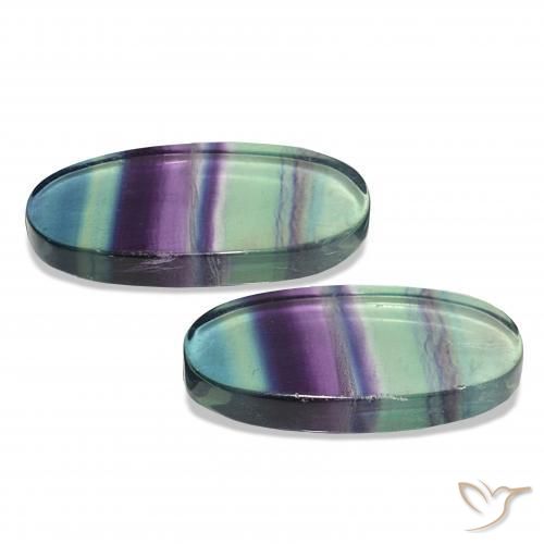 Fluorite Gemstones in 33.3 x 17.2 mm Size for Sale, Fluorite Stones in Multicolor Color