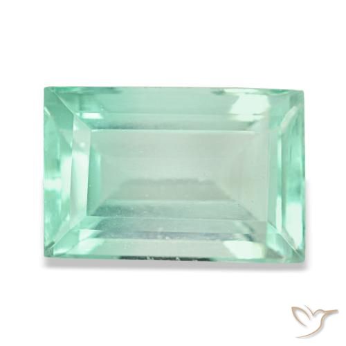 4.58ct Green Fluorite, Baguette, VS