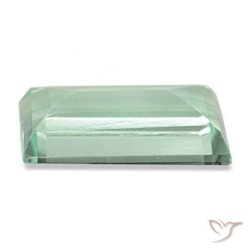 Fluorite Gemstone in 14.7 x 8.3 mm Size for Sale, Fluorite Stone in Light Cool Green Color