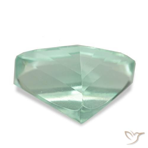 Fluorite Gemstone in 13.6 x 11.1 mm Size for Sale, Fluorite Stone in Light Green Color