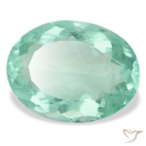 23.22 ct Turquoise Fluorite Stone, Natural Fluorite in Oval Facet Shape for Sale