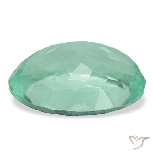 Fluorite Gemstone in 20.8 x 15.7 mm Size for Sale, Fluorite Stone in Blue Green Color